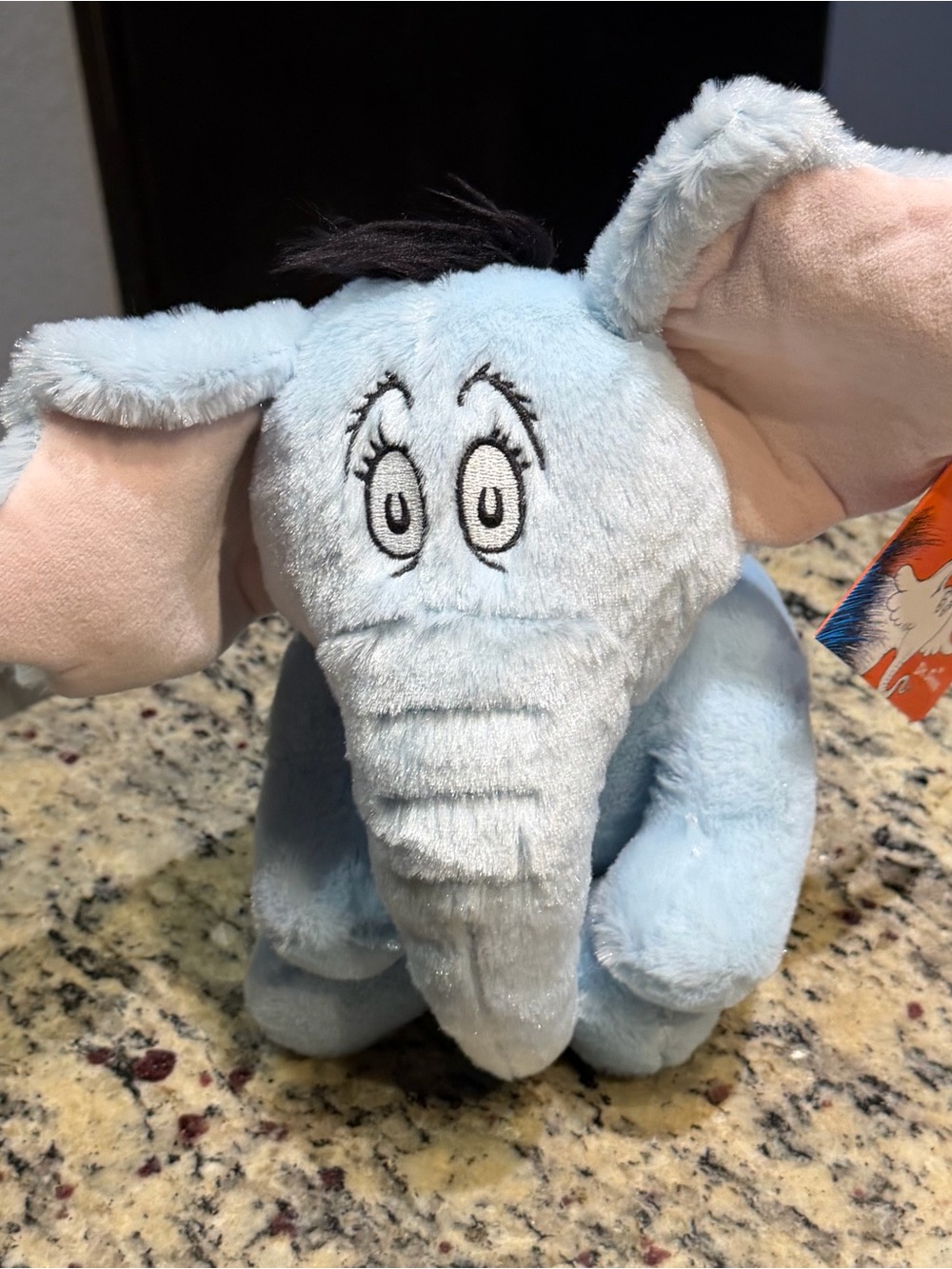 Plush Blue Elephant Stuffed Animal - Soft Cuddly Toy